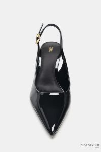 کفش زنانه پاشنه‌بند فلزی زارا – ZARA