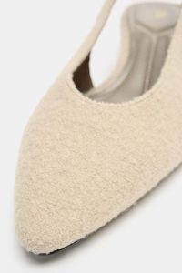 کفش زنانه پشت‌باز افکت شِرلینگ زارا – ZARA