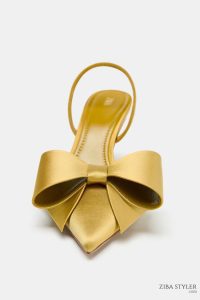 کفش زنانه پشت‌باز ساتن زارا – ZARA
