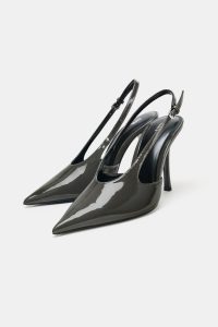 کفش زنانه پشت‌باز ورنی زارا – ZARA