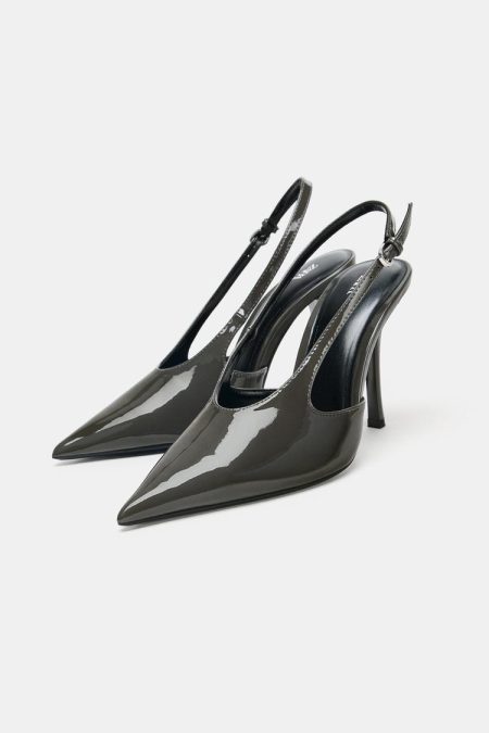 کفش زنانه پشت‌باز ورنی زارا – ZARA