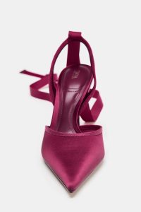 کفش زنانه پشت‌باز پاشنه بلند با بند زارا – ZARA