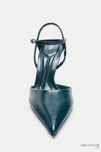 کفش زنانه پشت‌باز پاشنه بلند با بند مچ زارا – ZARA