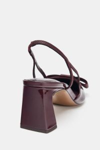 کفش زنانه پشت‌باز پاشنه‌دار با پاپیون زارا – ZARA