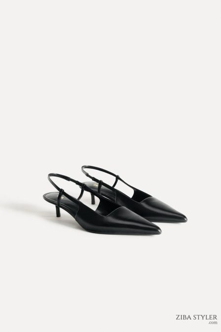 کفش زنانه چرم پشت‌باز ۵۰امین سالگرد زارا – ZARA