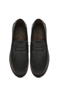 کفش لوفر رسمی مردانه مشکی چرمی دری مد