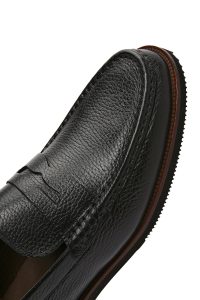 کفش لوفر رسمی مردانه مشکی چرمی دری مد