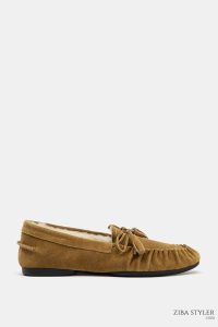 کفش لوفر زنانه جیر آستر پشمی مصنوعی زارا – ZARA