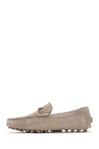 کفش لوفر مردانه جیر بژ دری مد