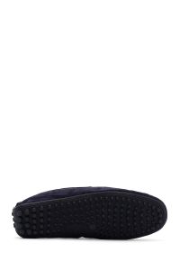 کفش لوفر مردانه جیر سرمه‌ای دری مد