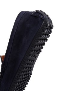 کفش لوفر مردانه جیر سرمه‌ای دری مد