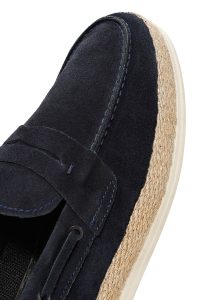 کفش لوفر مردانه جیر سرمه‌ای کژوال دری مد