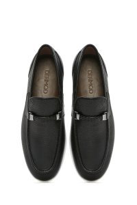 کفش لوفر مردانه چرم مشکی کژوال دری مد