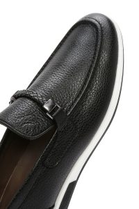 کفش لوفر مردانه چرم مشکی کژوال دری مد