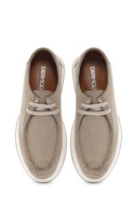 کفش مردانه جیر بژ بندی کژوال دری مد