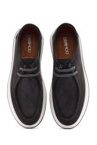 کفش مردانه جیر طوسی بندی کژوال دری مد