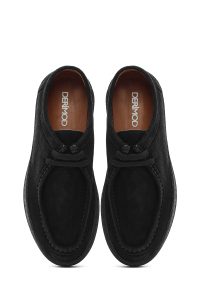 کفش مردانه جیر مشکی بندی کژوال دری مد