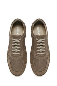 کفش مردانه نبوک بژ بندی راحتی کژوال دری مد