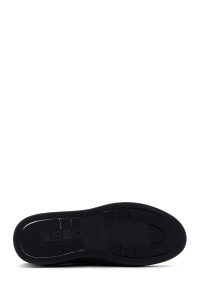 کفش مردانه چرم سرمه‌ای پاشنه ضخیم بندی کژوال دری مد