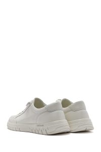 کفش مردانه چرم سفید بندی کژوال دری مد