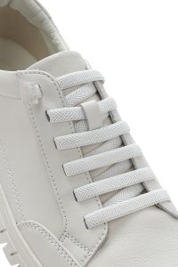 کفش مردانه چرم سفید بندی کژوال دری مد