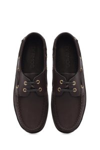 کفش مردانه چرم قهوه‌ای راحتی کژوال دری مد