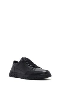 کفش مردانه چرم مشکی بندی کژوال دری مد