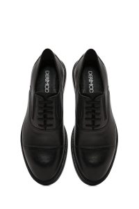 کفش مردانه چرم مشکی بندی کژوال دری مد