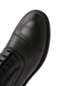 کفش مردانه چرم مشکی بندی کژوال دری مد