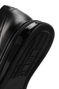 کفش مردانه چرم مشکی پاشنه ضخیم بندی کژوال دری مد