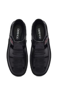 کفش مردانه چرم مشکی کژوال دری مد