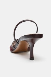 کفش پاشنه بلند زنانه مش نگین‌دار پشت باز زارا – ZARA