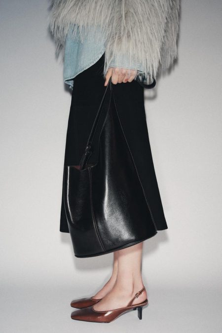 کفش پاشنه بلند زنانه چرمی پشت باز زارا – ZARA