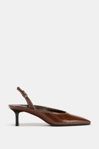 کفش پاشنه بلند زنانه چرمی پشت باز زارا – ZARA