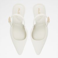 کفش پاشنه‌دار زنانه سفید پشت باز MARYSA – ALDO