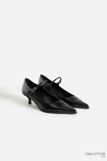 کفش چرمی زنانه نوک‌تیز زارا – ZARA