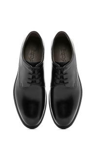 کفش کلاسیک مردانه مشکی چرمی بنددار دری مد