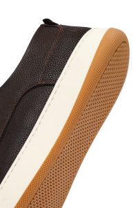 کفش کژوال مردانه چرمی قهوه‌ای بندی زیره ضخیم