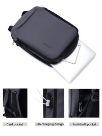 کوله پشتی سخت پارچه ای خاکستری مردانه D-PACK دری مد