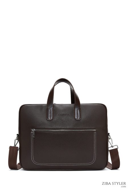 کیف اداری مردانه قهوه‌ای دری مد