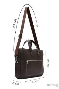 کیف اداری مردانه قهوه‌ای دری مد