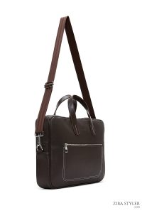 کیف اداری مردانه قهوه‌ای دری مد