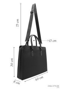 کیف اداری مردانه مشکی بند بلند D-Pack دری مد