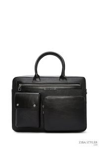 کیف اداری مردانه مشکی بند بلند دری مد