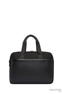 کیف اداری مردانه مشکی پارچه‌ای بند بلند D-Pack دری مد