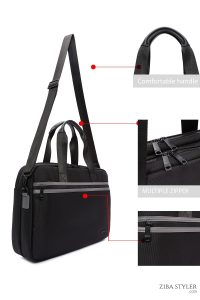 کیف اداری مردانه مشکی پارچه‌ای بند بلند D-Pack دری مد