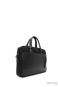 کیف اداری مردانه مشکی پارچه‌ای بند بلند D-Pack دری مد