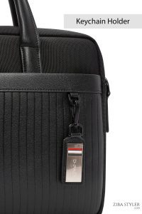 کیف اداری مردانه مشکی پارچه‌ای بند بلند D-Pack دری مد