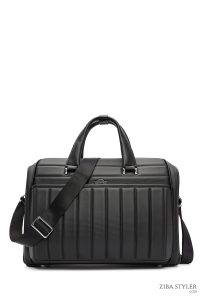 کیف اداری مردانه مشکی پارچه‌ای بند بلند D-Pack دری مد