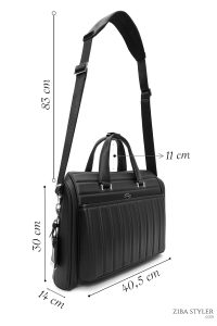 کیف اداری مردانه مشکی پارچه‌ای بند بلند D-Pack دری مد